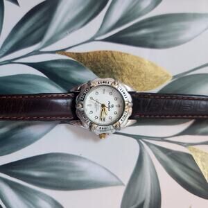 Vintage Fubu Watch with leather strap, Tested works